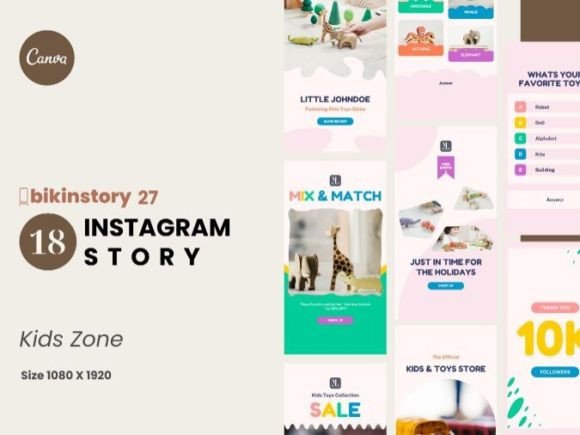 Download Kids Zone Instagram Story Canva Template - Instagram Collection
