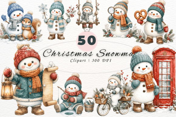 Download Christmas Snowman Clipart PNG - Snowman Collection