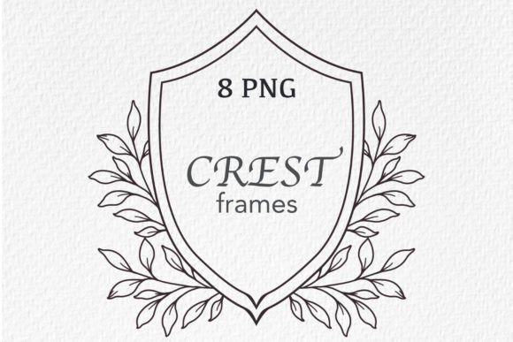 Download Floral Wedding Crest Frame Outline - Line Collection