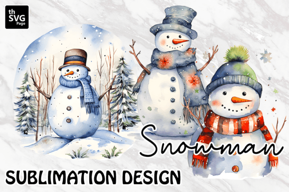 Download Snowman Christmas Tree Sublimation - Snowman Collection