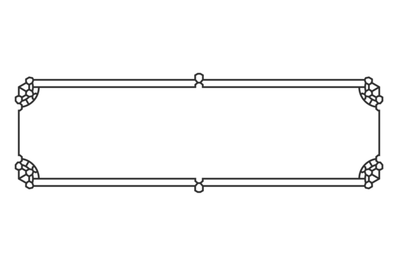 Download Decorative Frame. Black Line Retro Elega - Line Collection