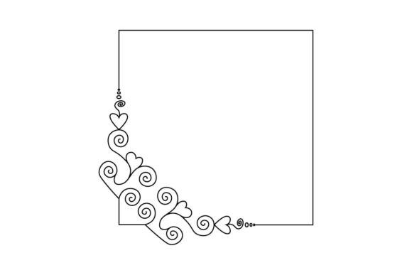 Download Frame Outline Design Vector Floral Art - Line Collection