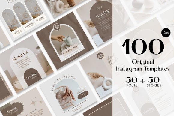 Download Aesthetic Beige Instagram Templates - Premium Resources