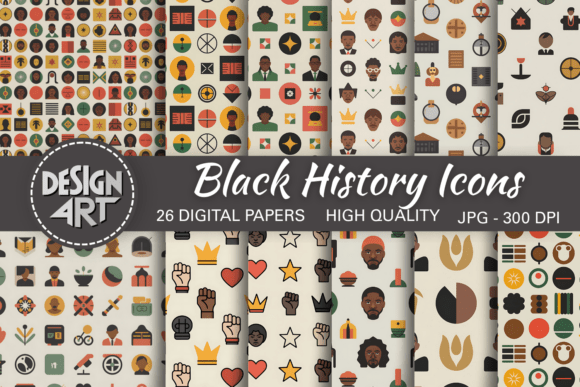 Download Black History Icons Pattern - Icons Collection