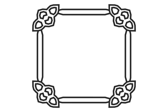 Download Retro Decorative Frame. Black Line Ornat - Line Collection